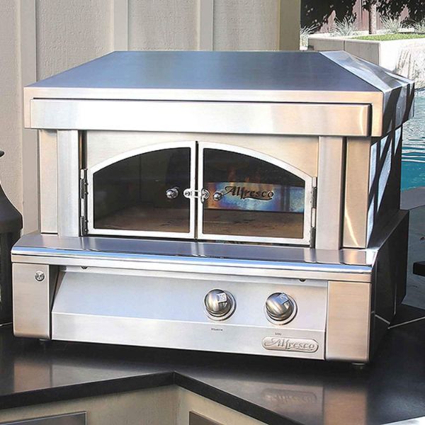 Alfresco 30-Inch Countertop Gas Outdoor Pizza Oven Plus